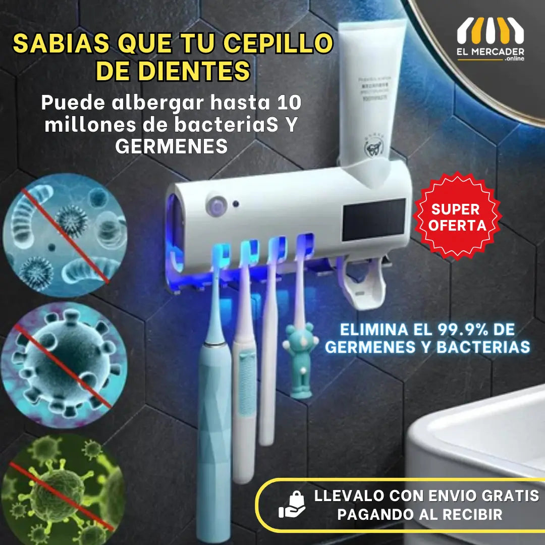 🌟NUEVO DISPENSADOR DE CEPILLO🪥🪒 ESTERILIZADOR UV😁🦷