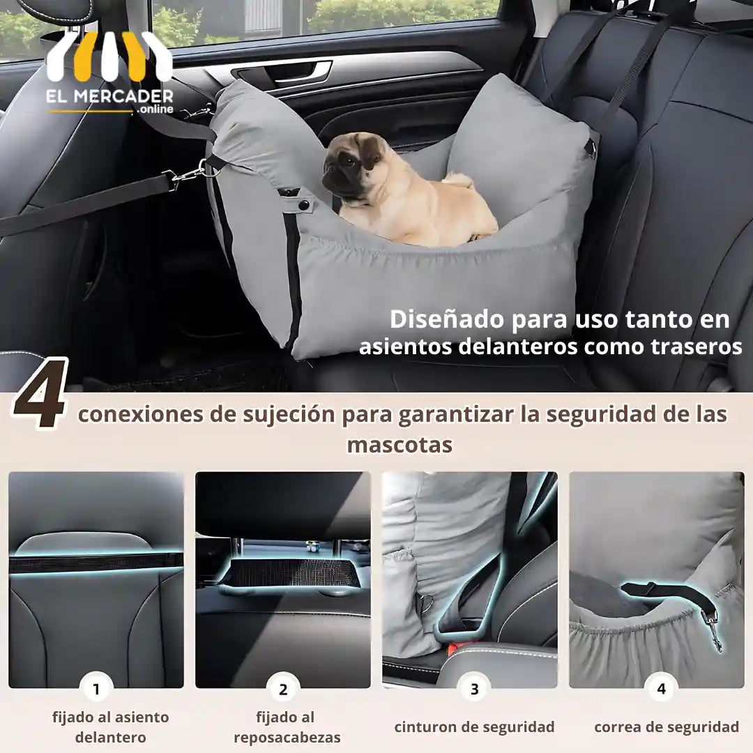 Maleta pet 2 en 1, silla para carro y maleta de viaje