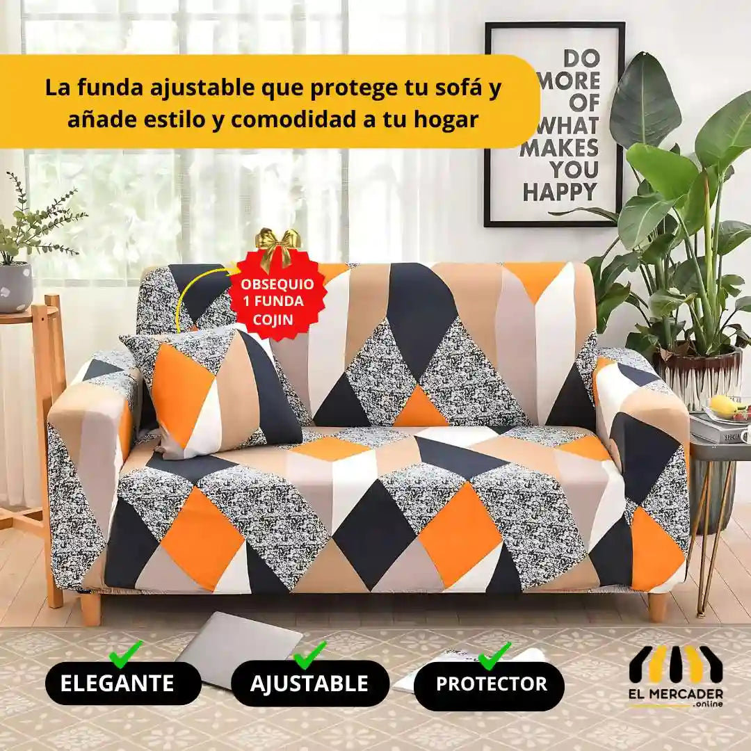 FUNDA AJUSTABLE PARA SOFA +🎁 FUNDA PARA COJIN