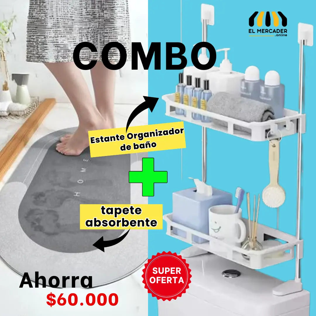 SUPER COMBO  ESTANTE ORGANIZADOR + TAPETE ANTIDESLIZANTE