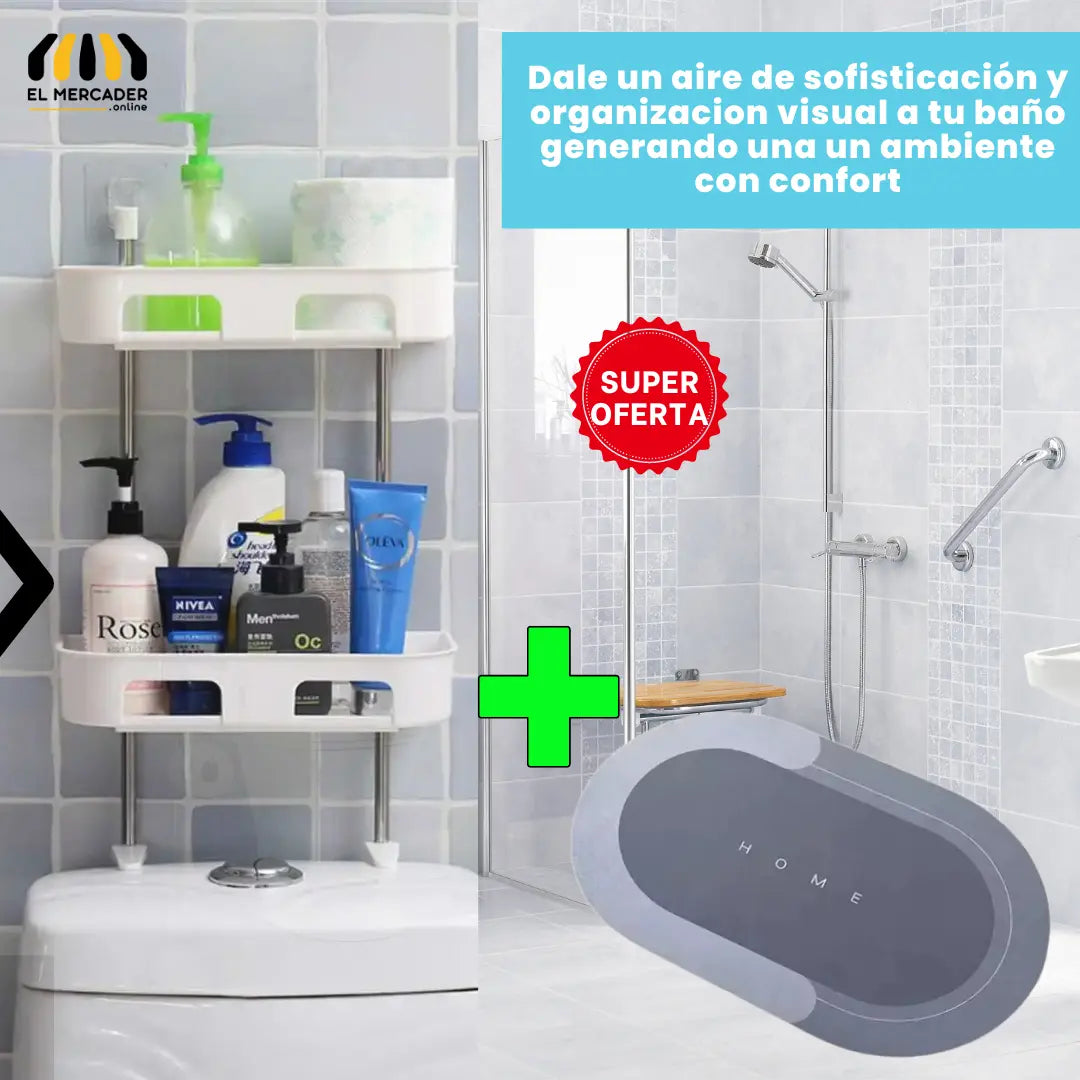 SUPER COMBO  ESTANTE ORGANIZADOR + TAPETE ANTIDESLIZANTE