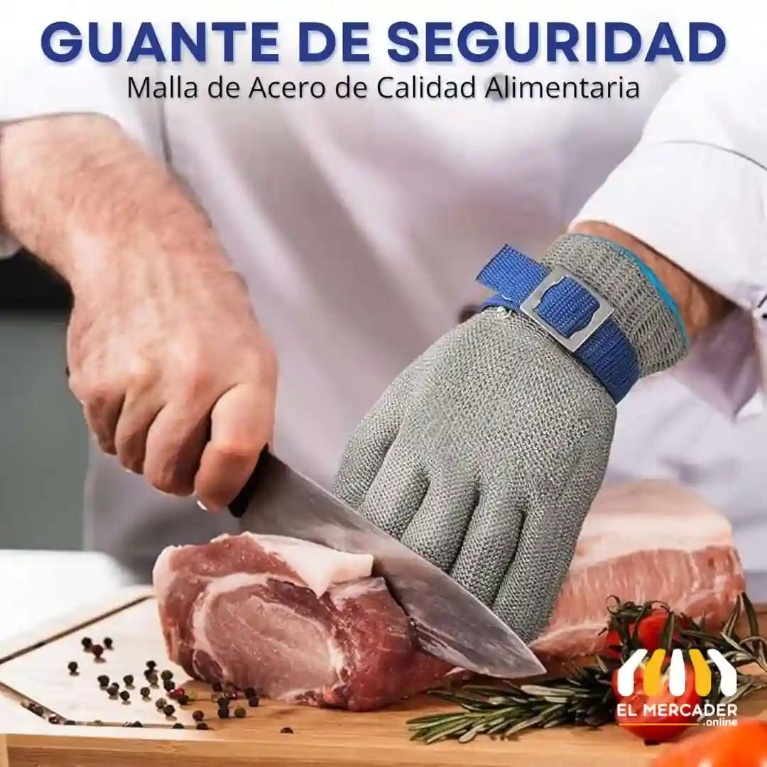 SlicePro Guante de malla en acero inoxidable