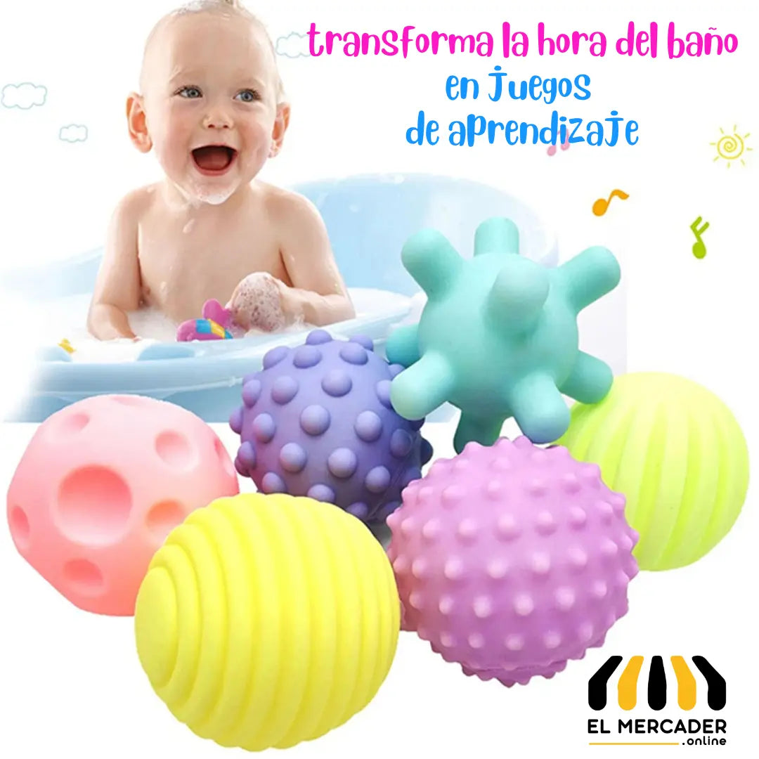 SET DE 6  PELOTAS SENSORIALES👶🧠