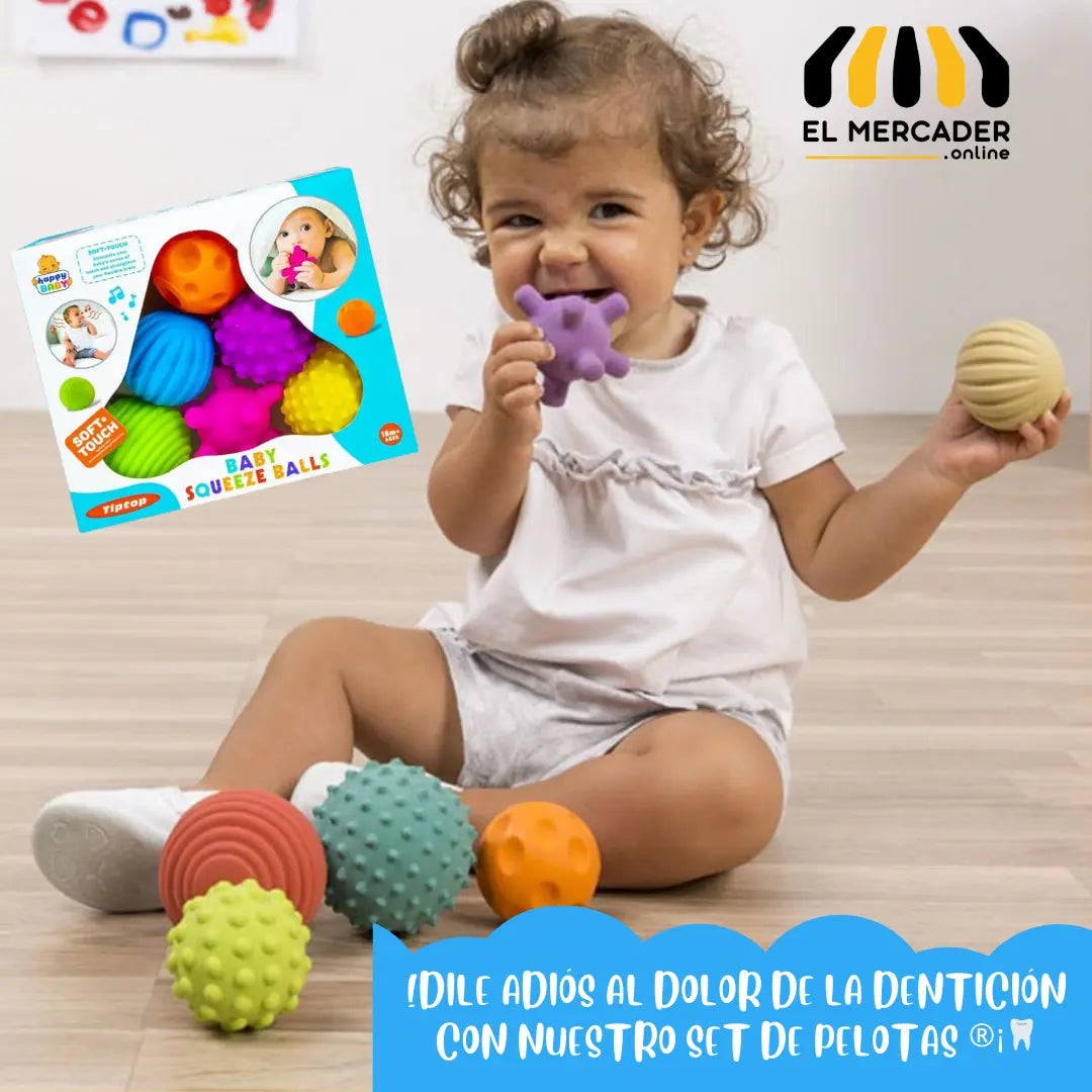 SET DE 6  PELOTAS SENSORIALES👶🧠