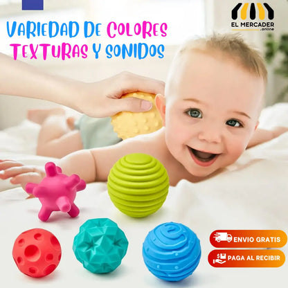 SET DE 6  PELOTAS SENSORIALES👶🧠