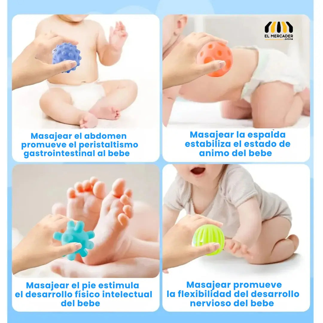 SET DE 6  PELOTAS SENSORIALES👶🧠